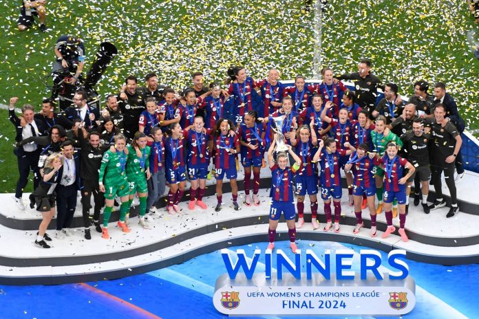 سيدات برشلونة بطلات أوروبا بفوزهن على ليون الفرنسي